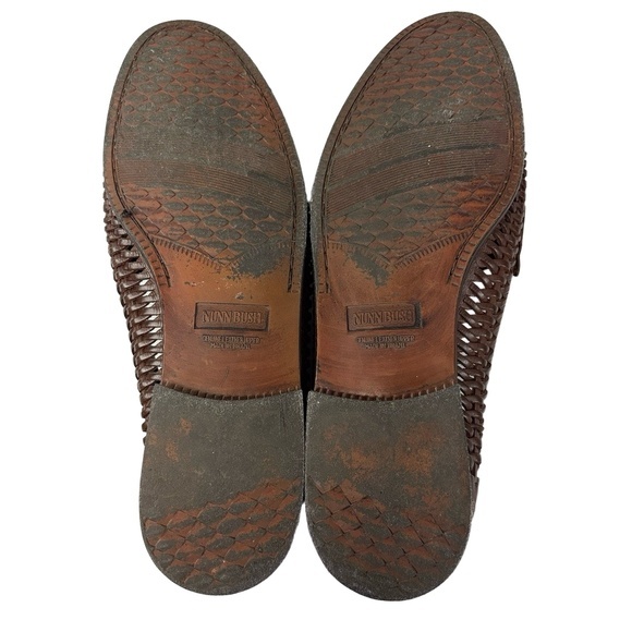 Nunn Bush Men's Size 12M Brown Leather Woven Tassel Loafers Slip On Dress Shoes - Picture 7 of 7